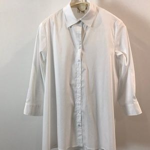 Finley White Button Down Shirt 1X